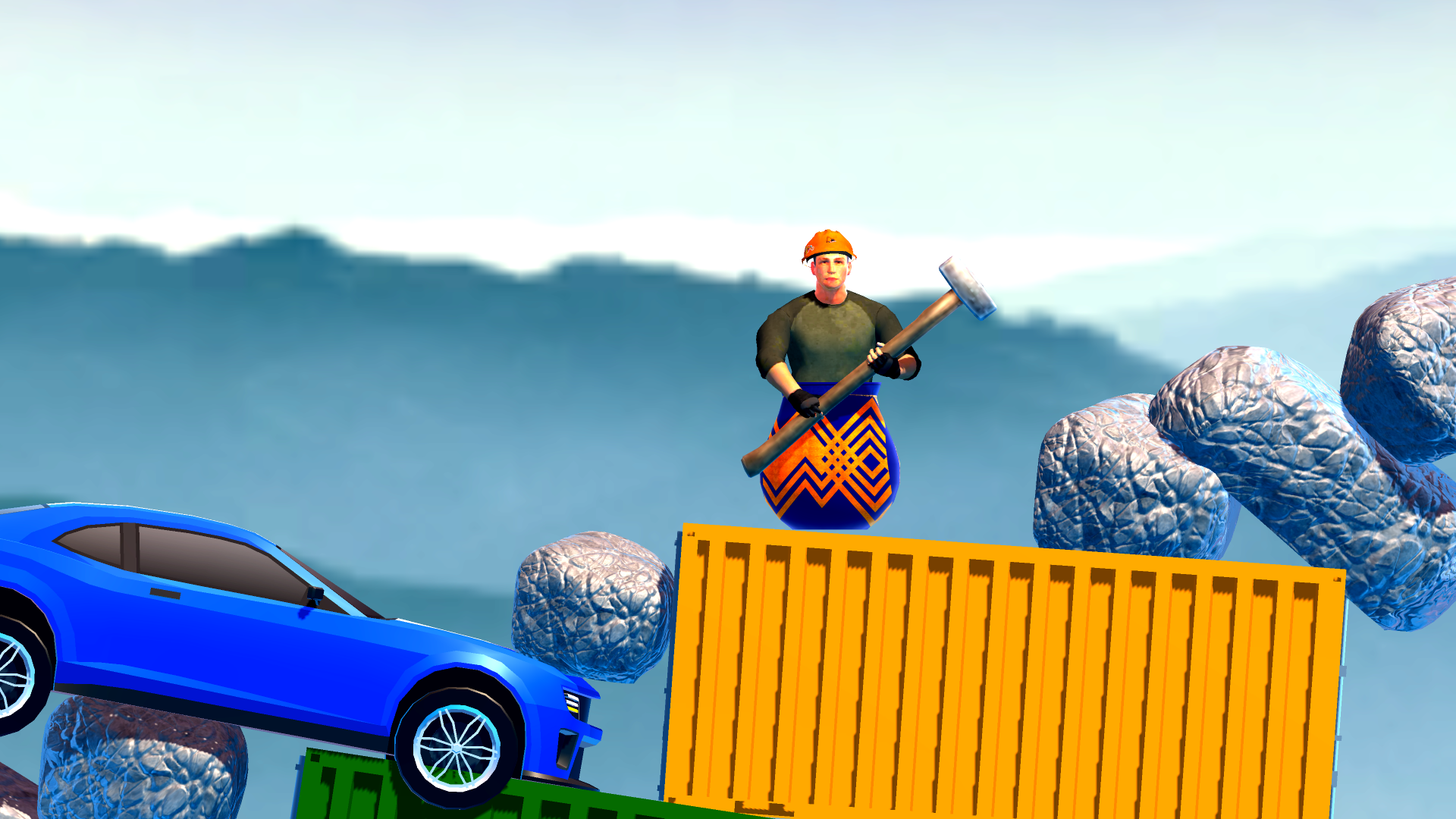 اسکرین شات 1 بازی Pot Man Hammer Man Climber 3D