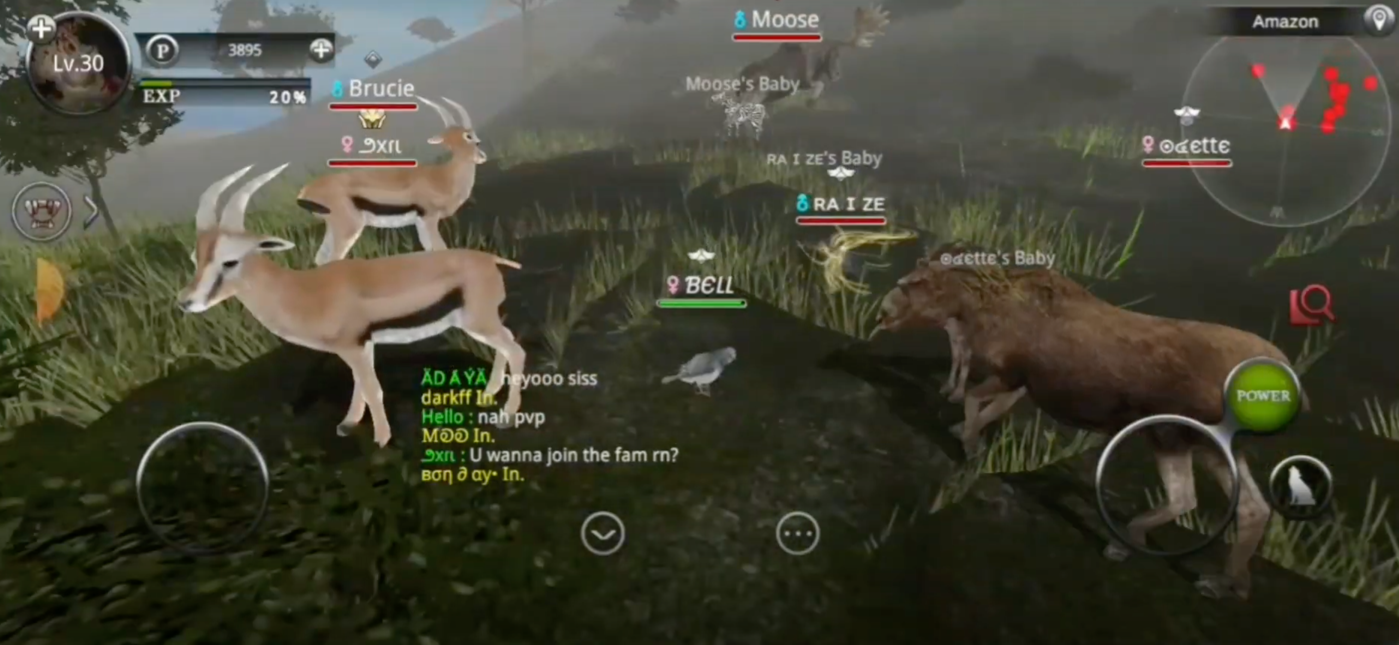 اسکرین شات 3 بازی Wild Animals Online(WAO)