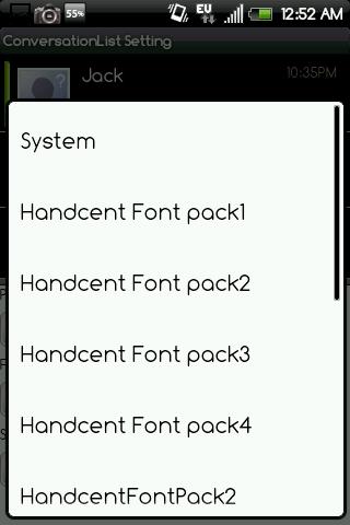 اسکرین شات 2 برنامه Handcent Font Pack5