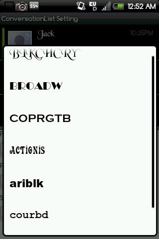 اسکرین شات 3 برنامه Handcent Font Pack5