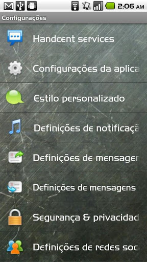 اسکرین شات 2 برنامه Handcent SMS Portuguese Langua