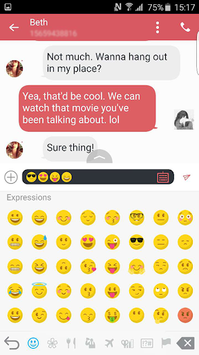اسکرین شات 5 برنامه NextSMS Skin BlackPassion