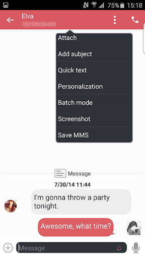اسکرین شات 4 برنامه NextSMS Skin BlackPassion