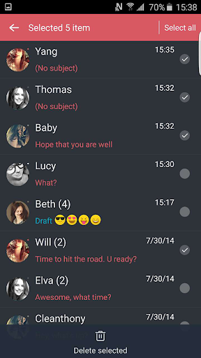 اسکرین شات 2 برنامه NextSMS Skin BlackPassion