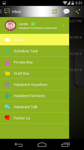 اسکرین شات 2 برنامه Handcent 6 Skin Android