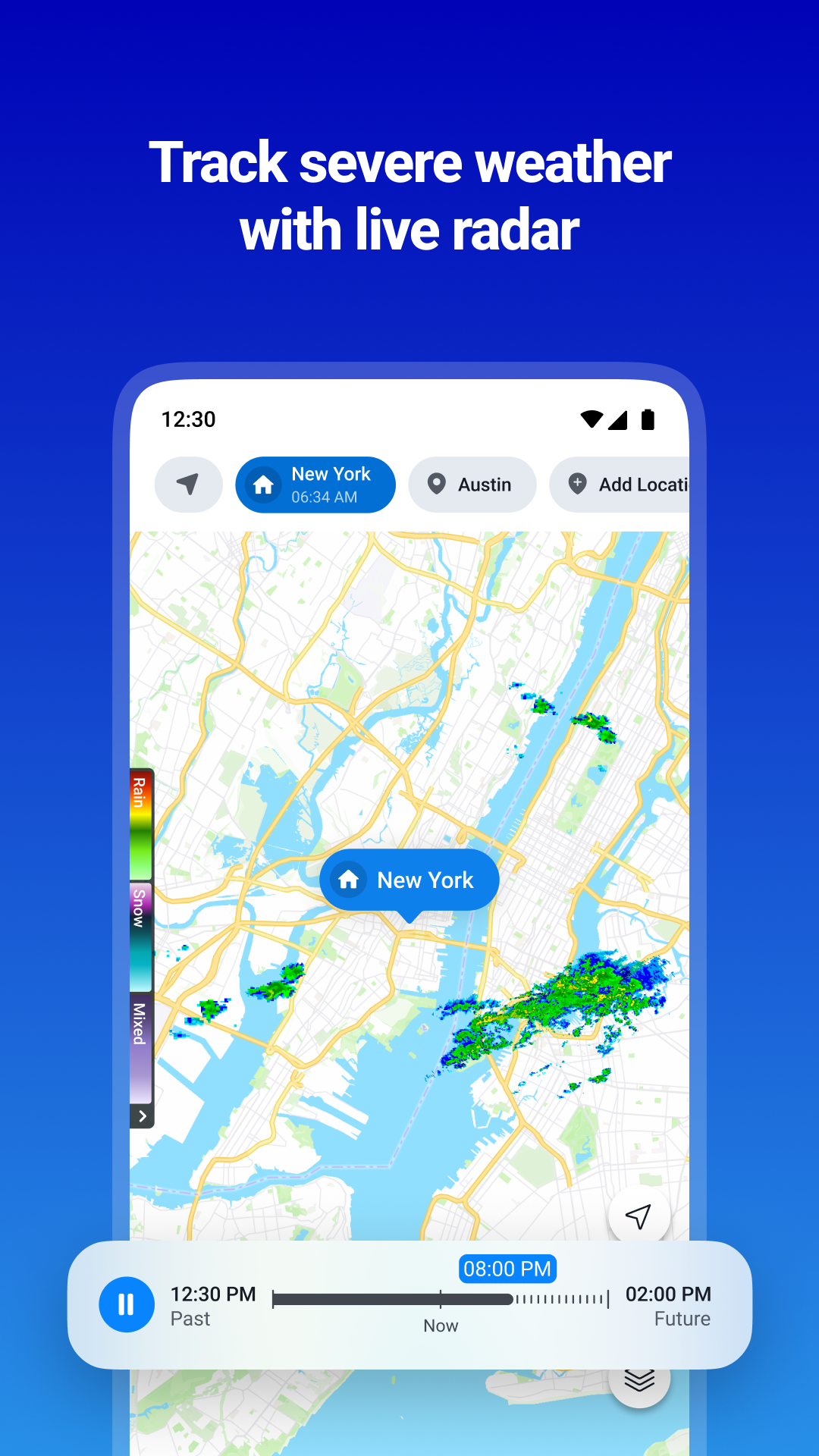 اسکرین شات 3 برنامه 1Weather: Forecast & Radar