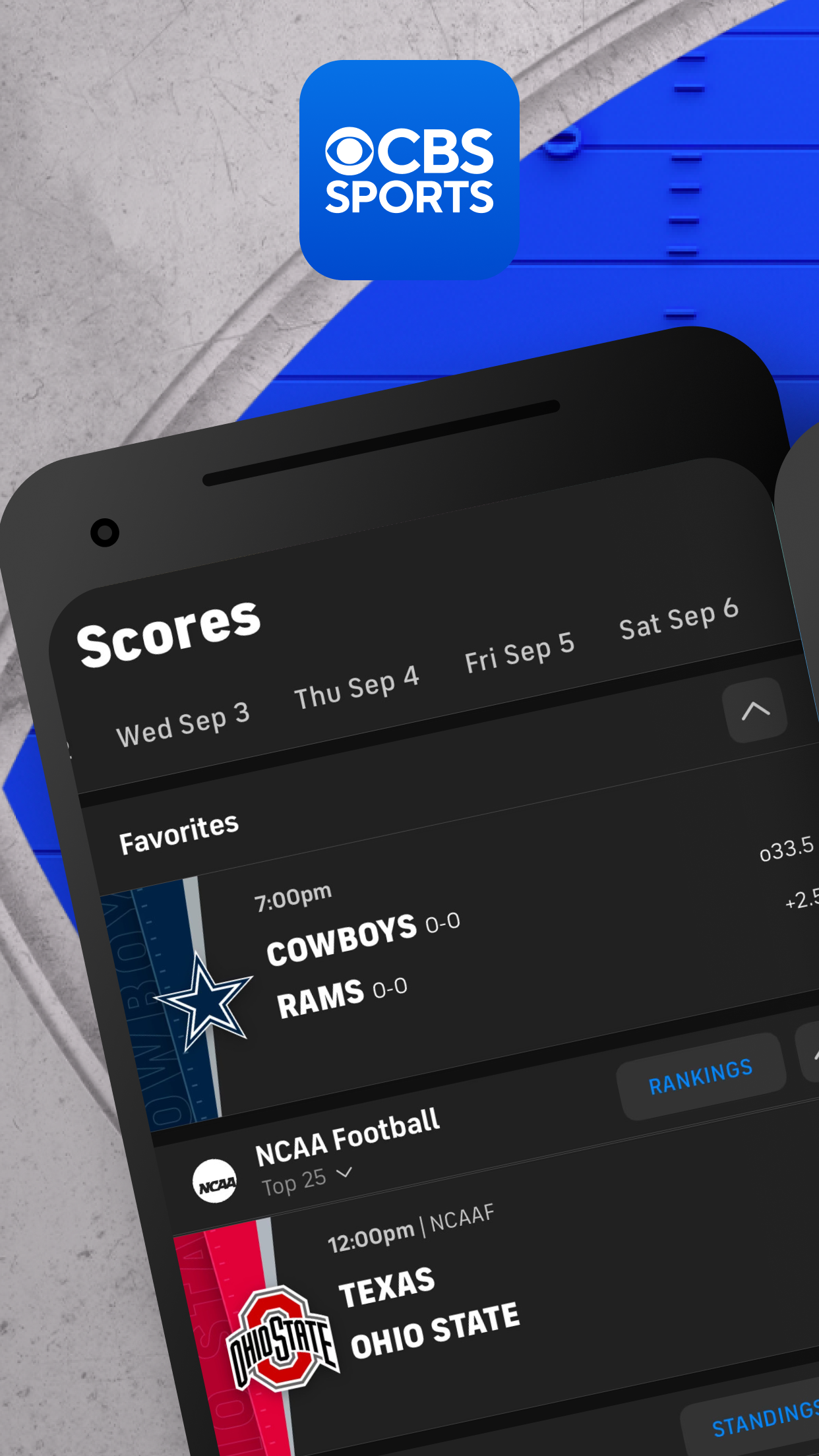 اسکرین شات 1 برنامه CBS Sports App: Scores & News