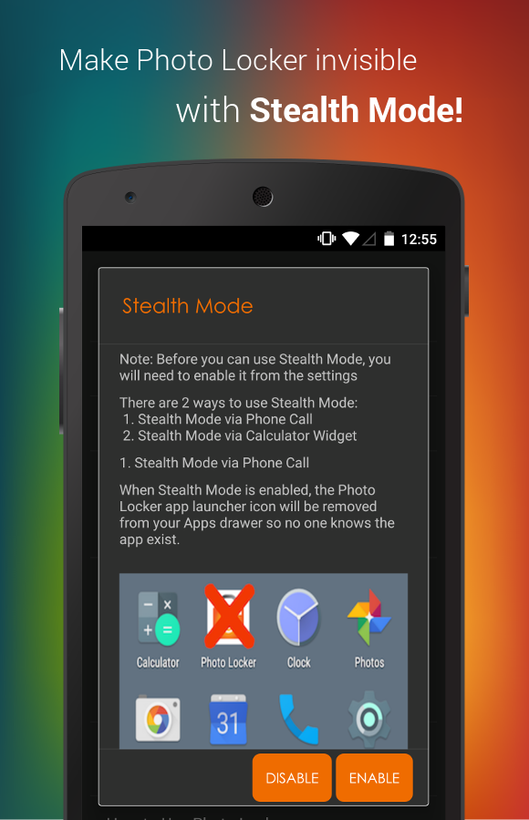 اسکرین شات 5 برنامه Hide Photos in Photo Locker