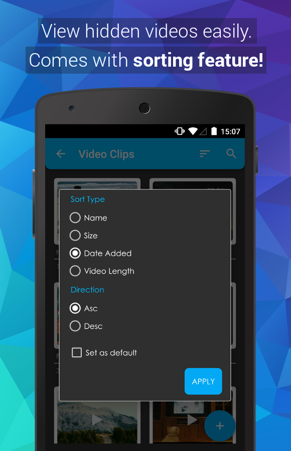 اسکرین شات 3 برنامه Video Locker - Hide Videos
