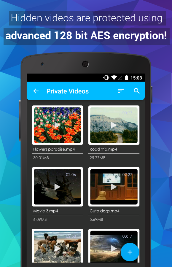 اسکرین شات 2 برنامه Video Locker - Hide Videos