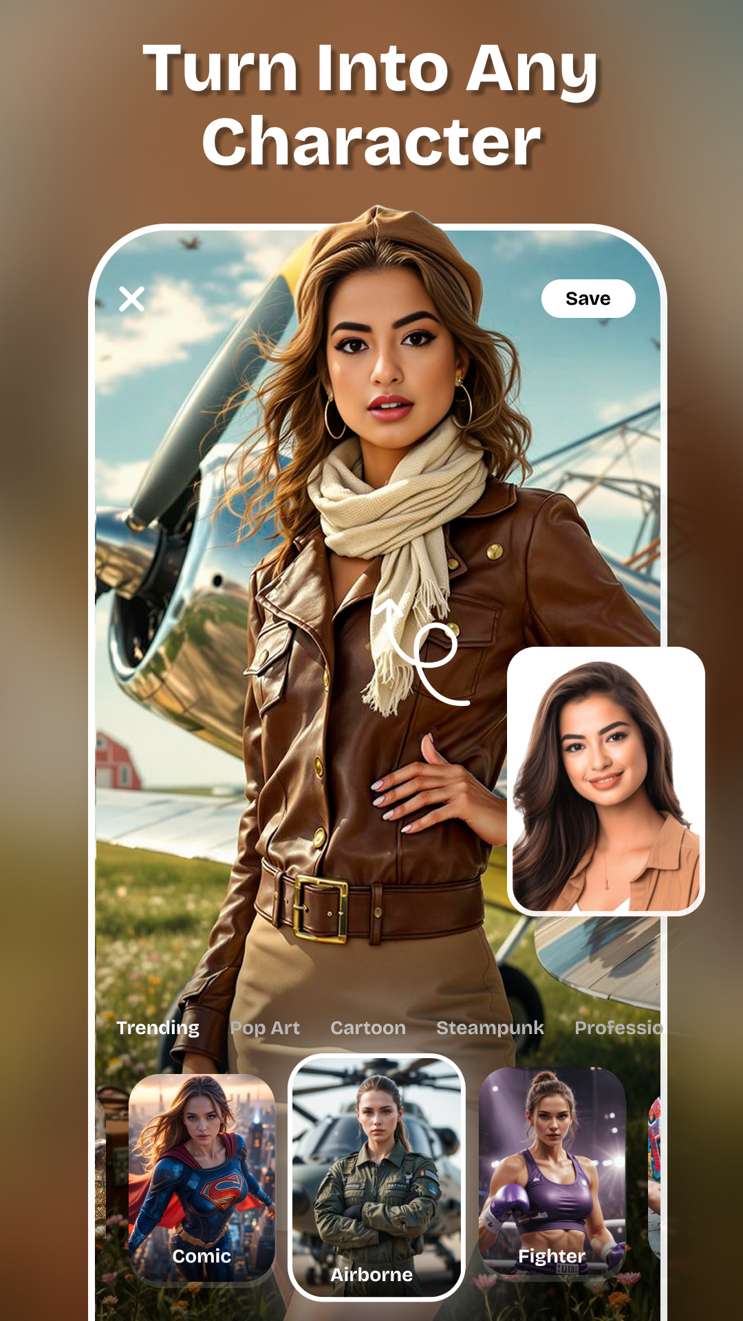 اسکرین شات 2 برنامه Face Swap Magic: AI Avatars
