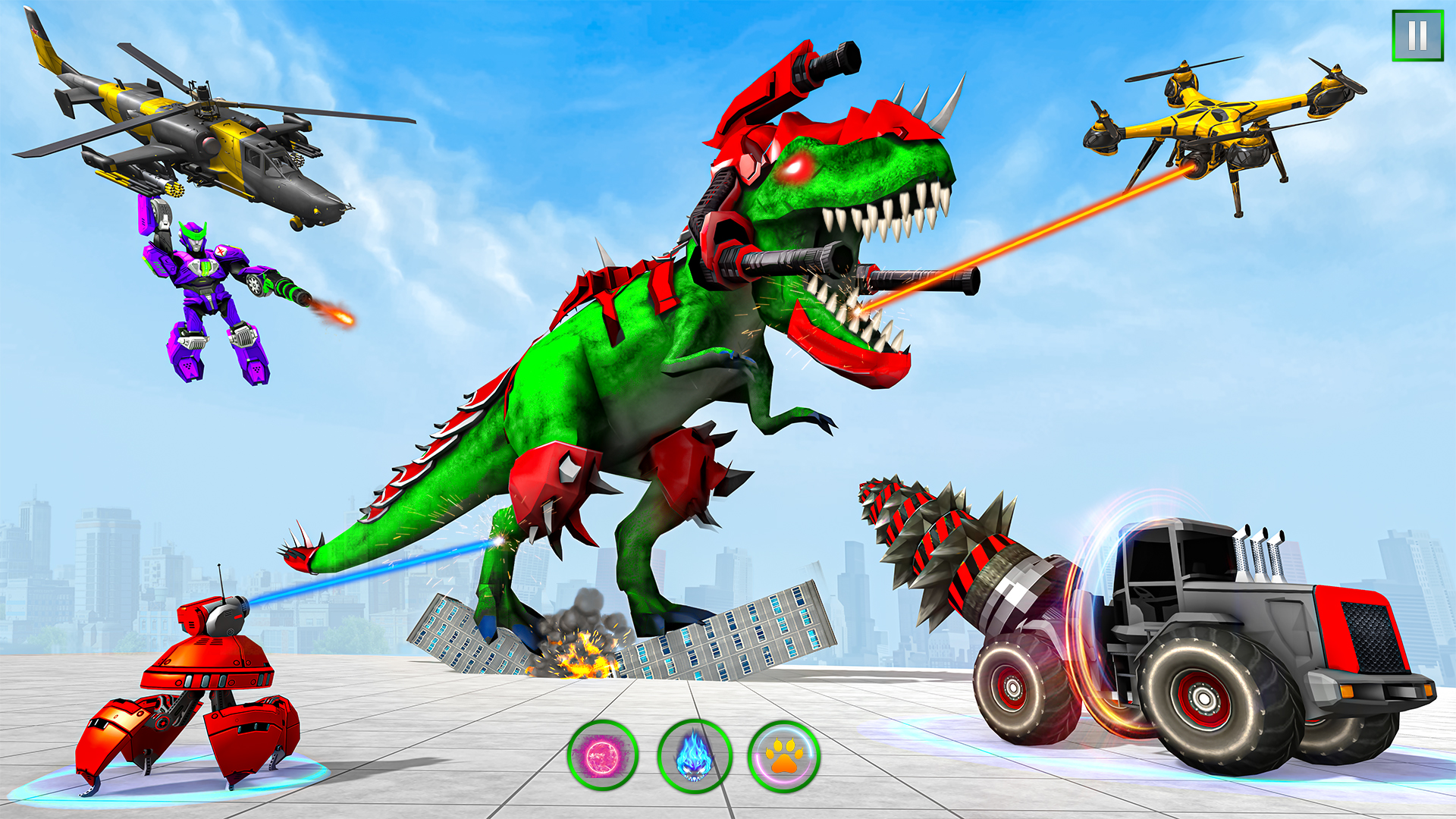 اسکرین شات 7 بازی Dino Robot Car Game:Robot Game
