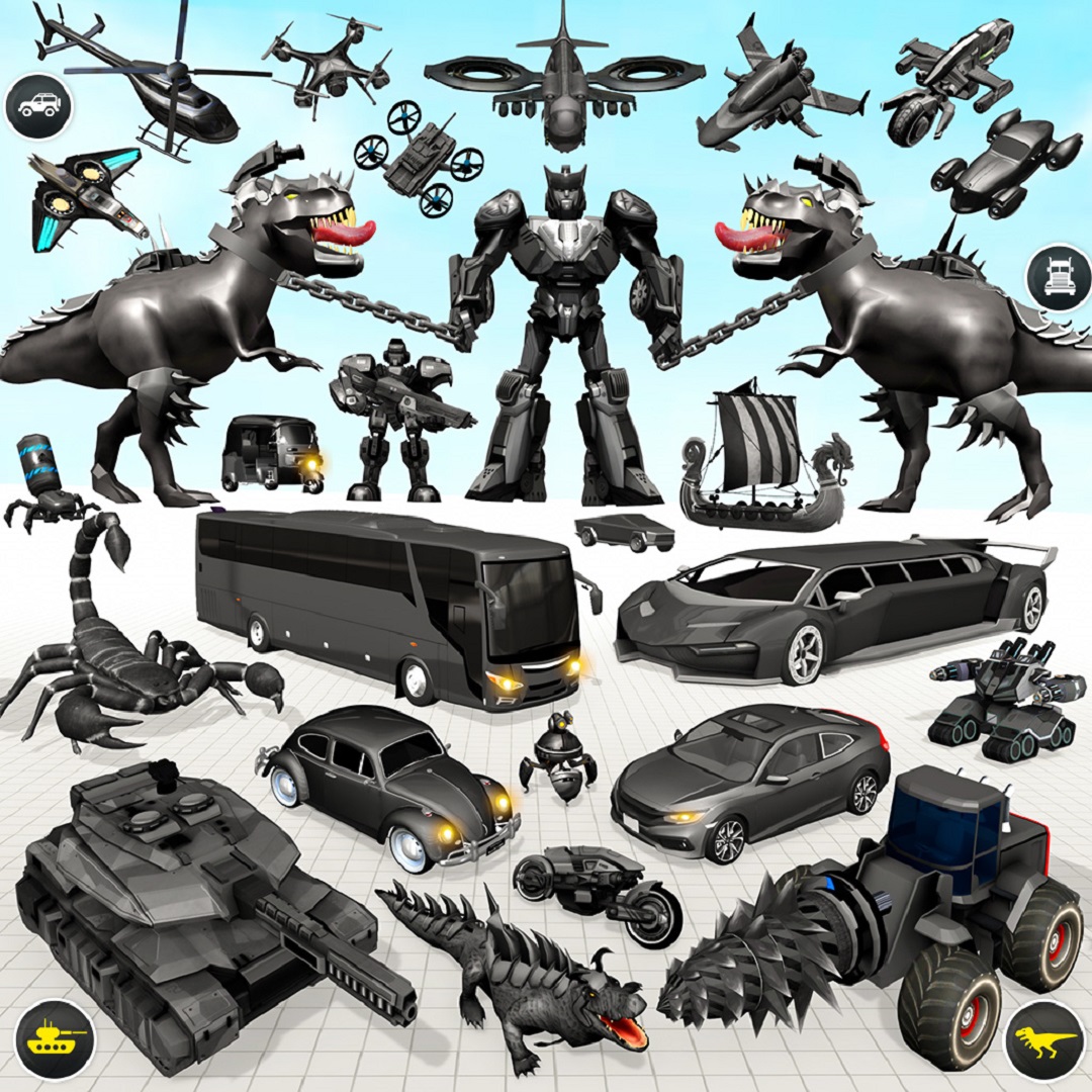 اسکرین شات 1 بازی Dino Robot Car Game:Robot Game