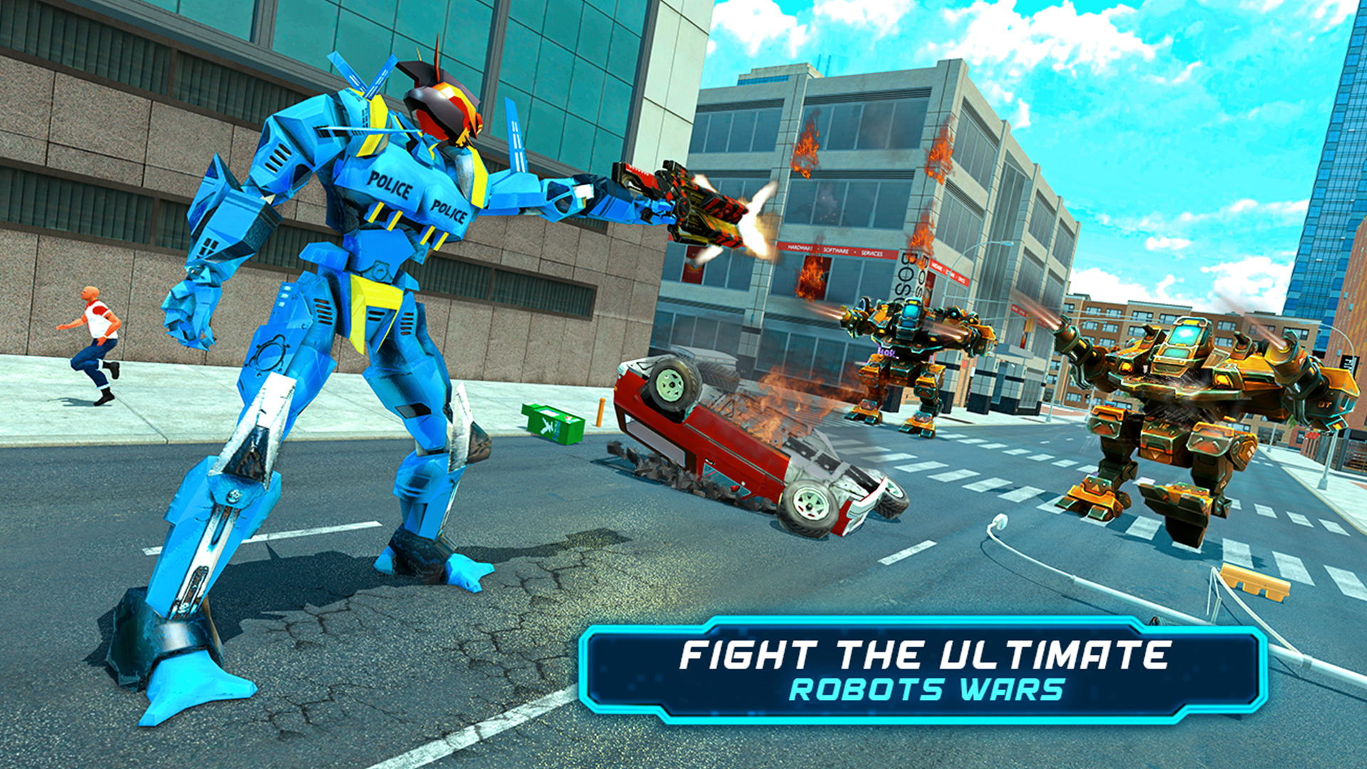 اسکرین شات 8 برنامه Police Robot Car Game 3d