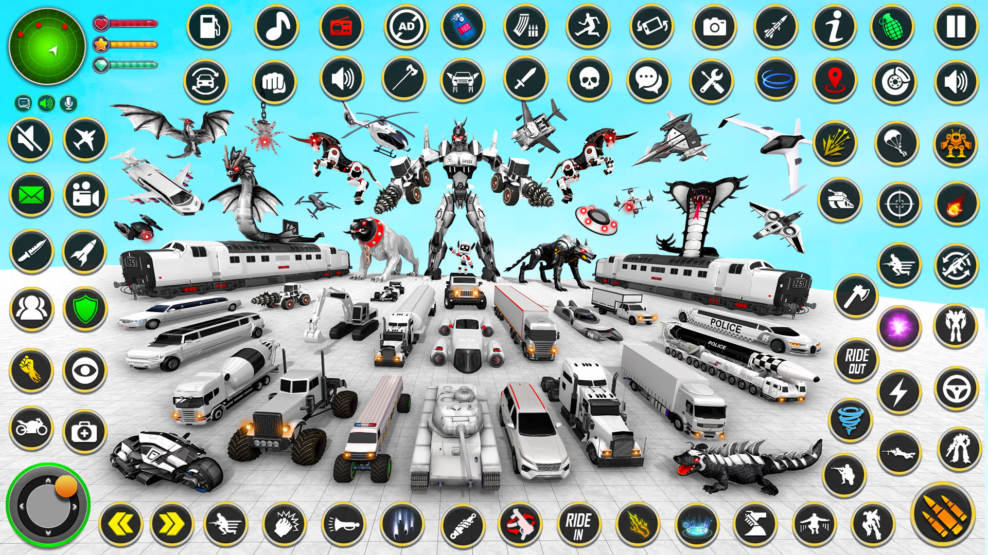 اسکرین شات 2 برنامه Police Robot Car Game 3d