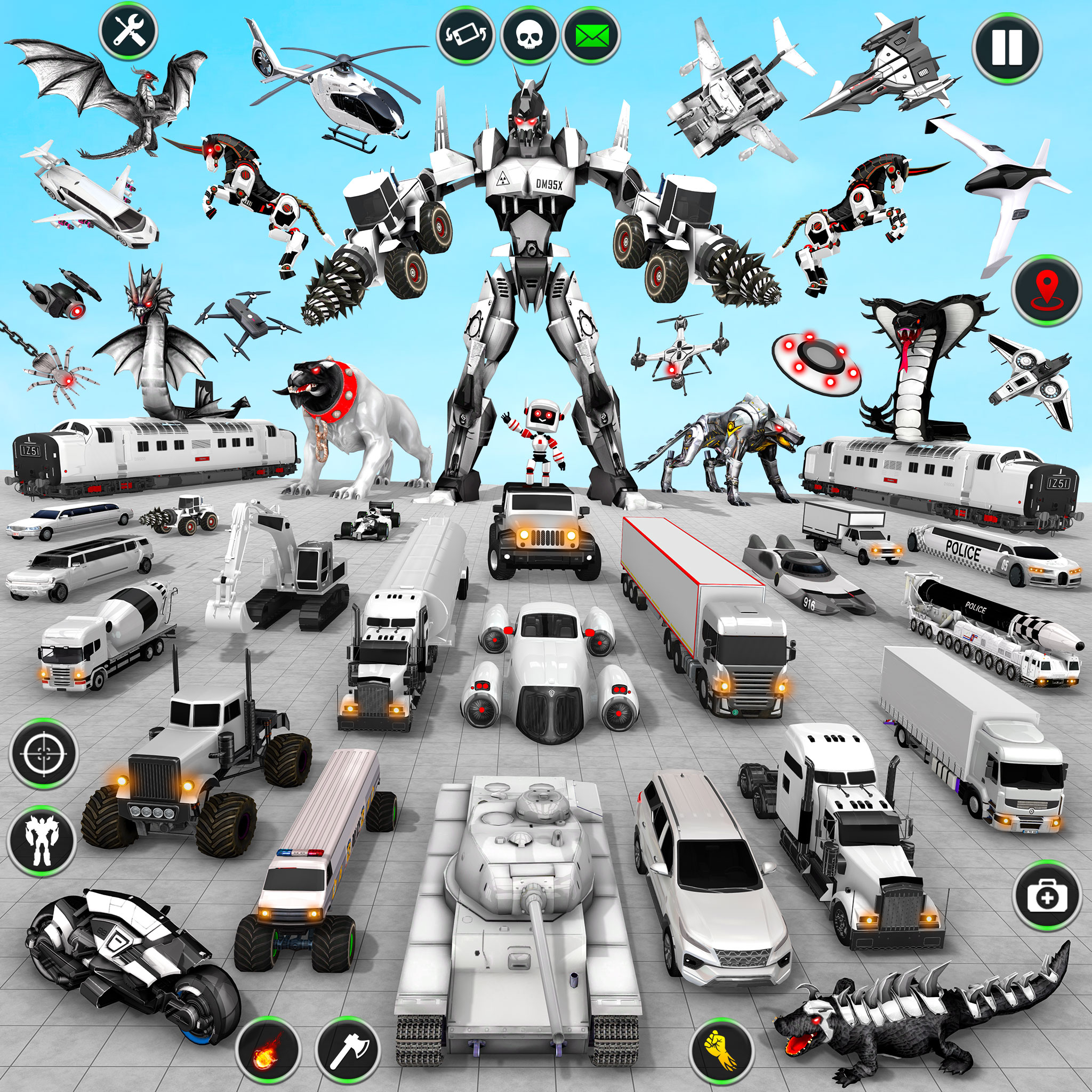 اسکرین شات 1 برنامه Police Robot Car Game 3d