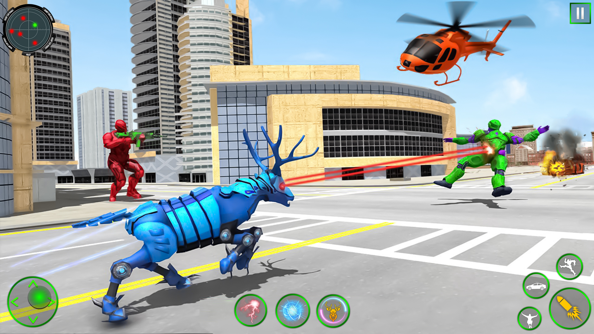 اسکرین شات 8 برنامه Deer Robot Car Game-Robot Game