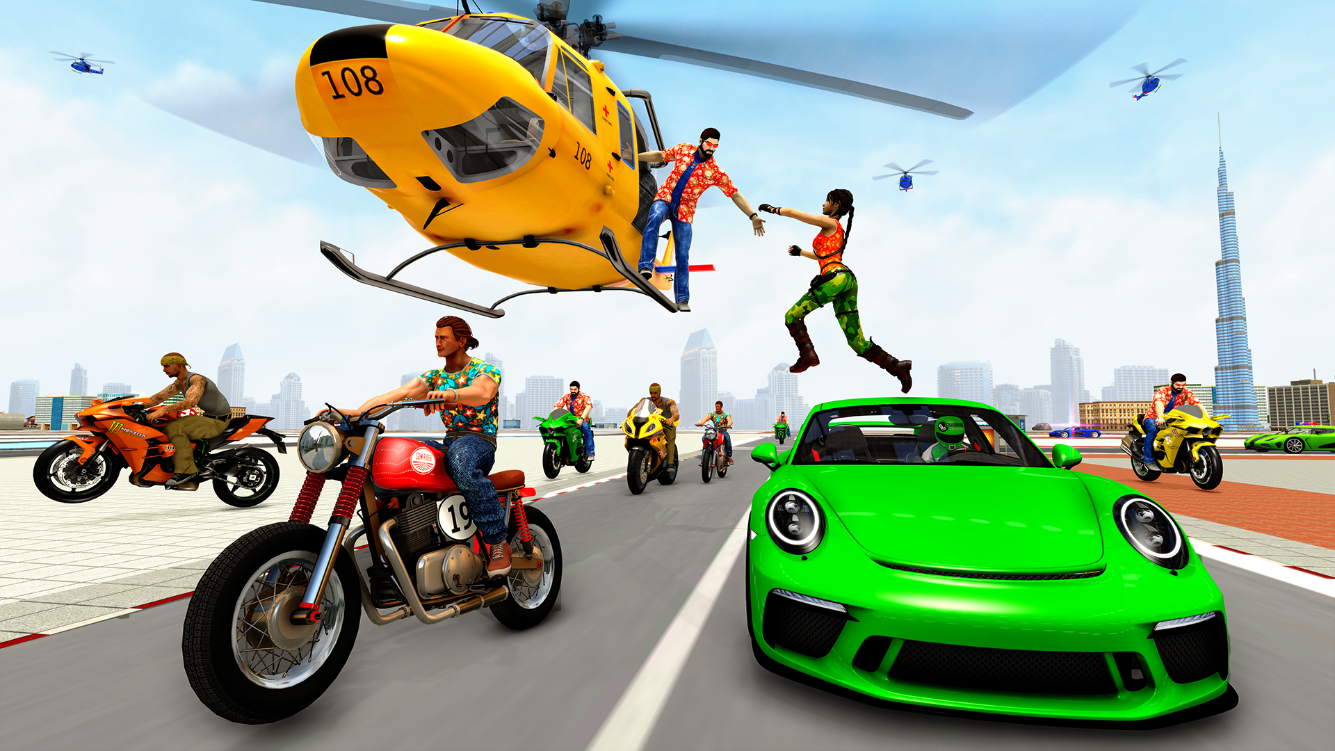 اسکرین شات 4 بازی Indian Bikes and Car Games 3D