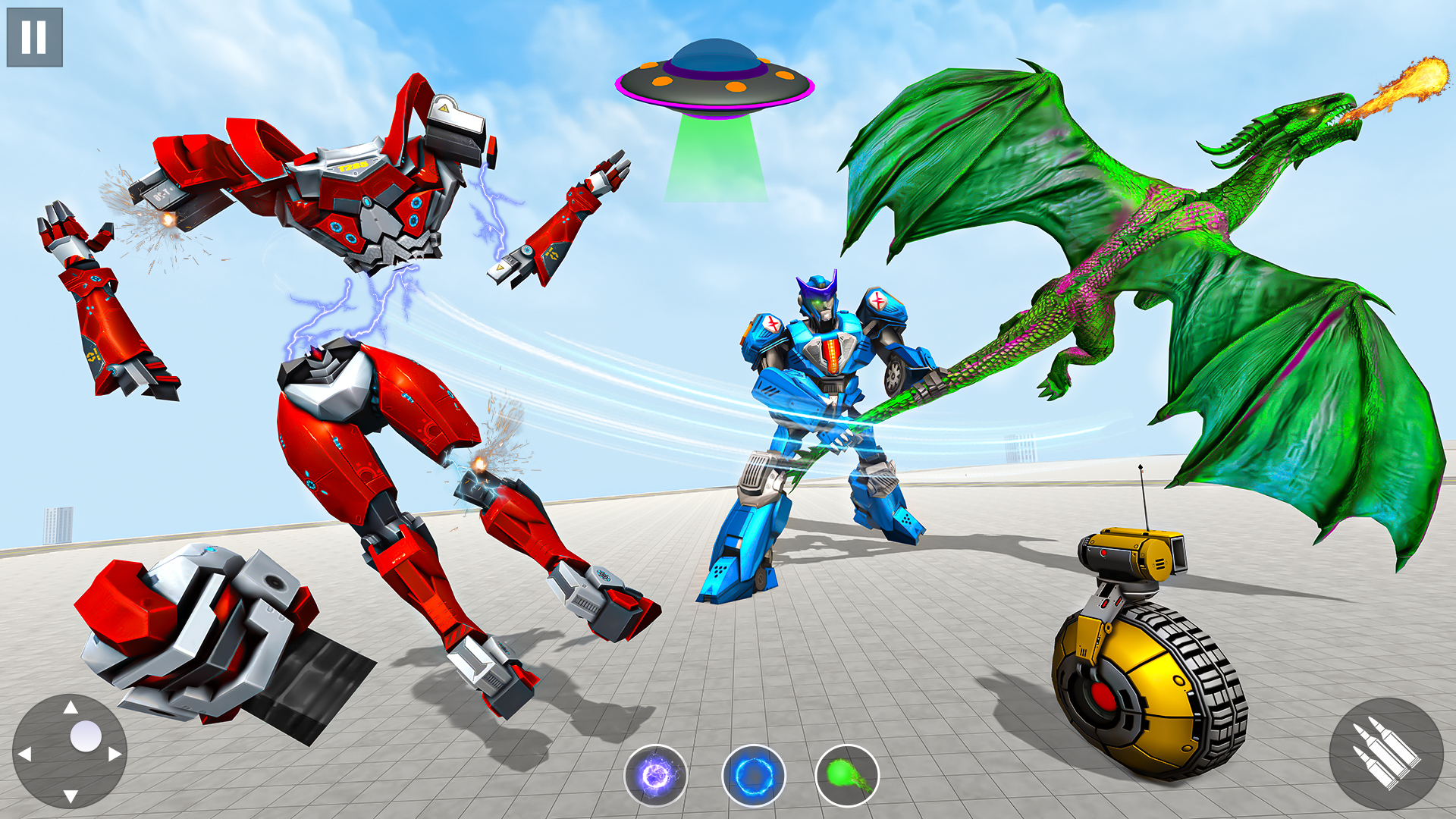 اسکرین شات 4 برنامه Limo Robot Car Game:Robot Game