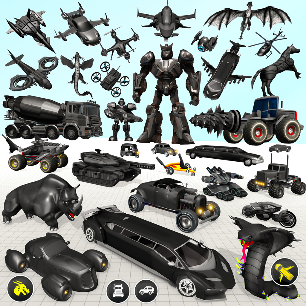 اسکرین شات 1 برنامه Limo Robot Car Game:Robot Game