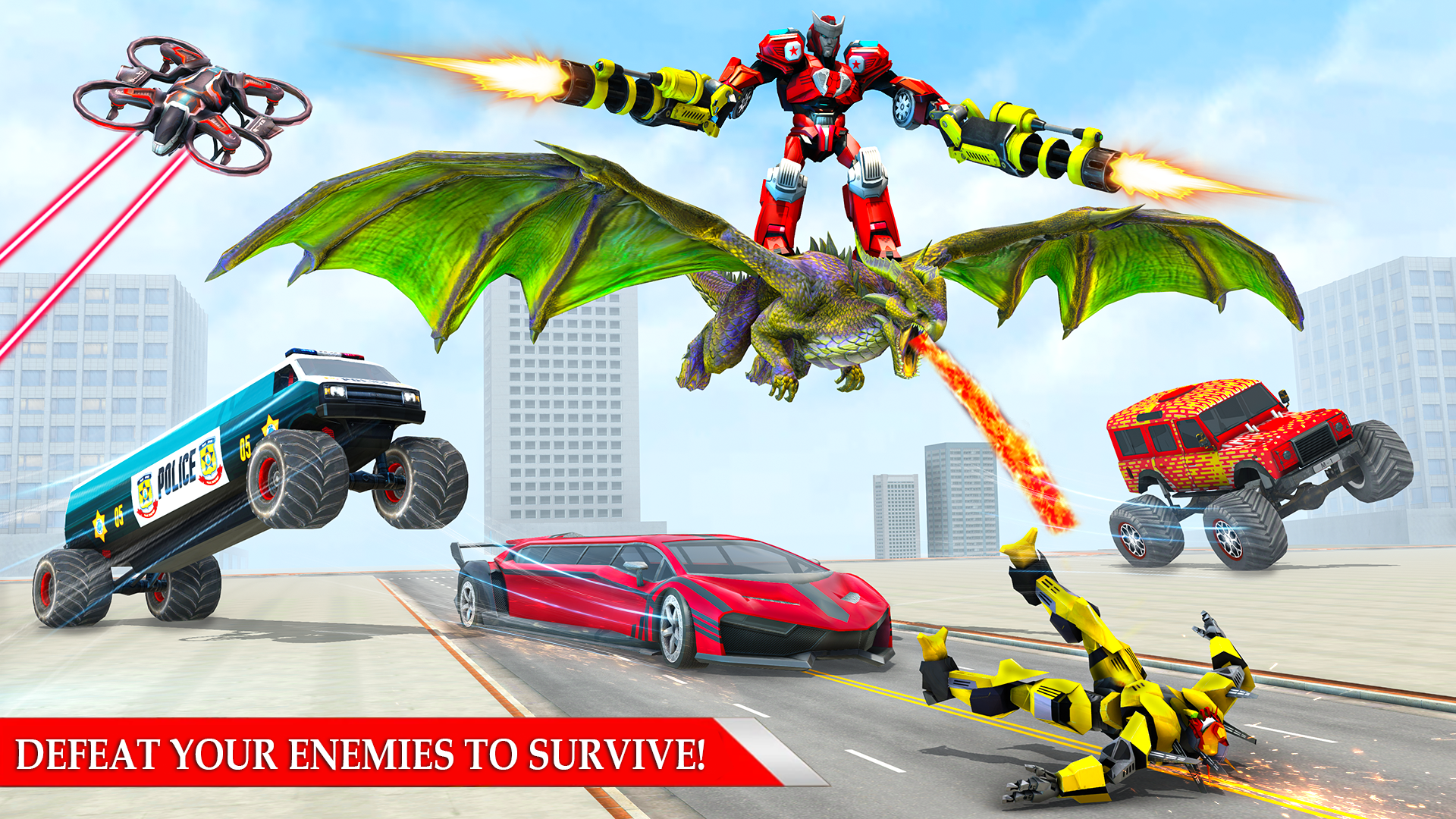 اسکرین شات 3 برنامه Army Robot Car Game:Robot Game
