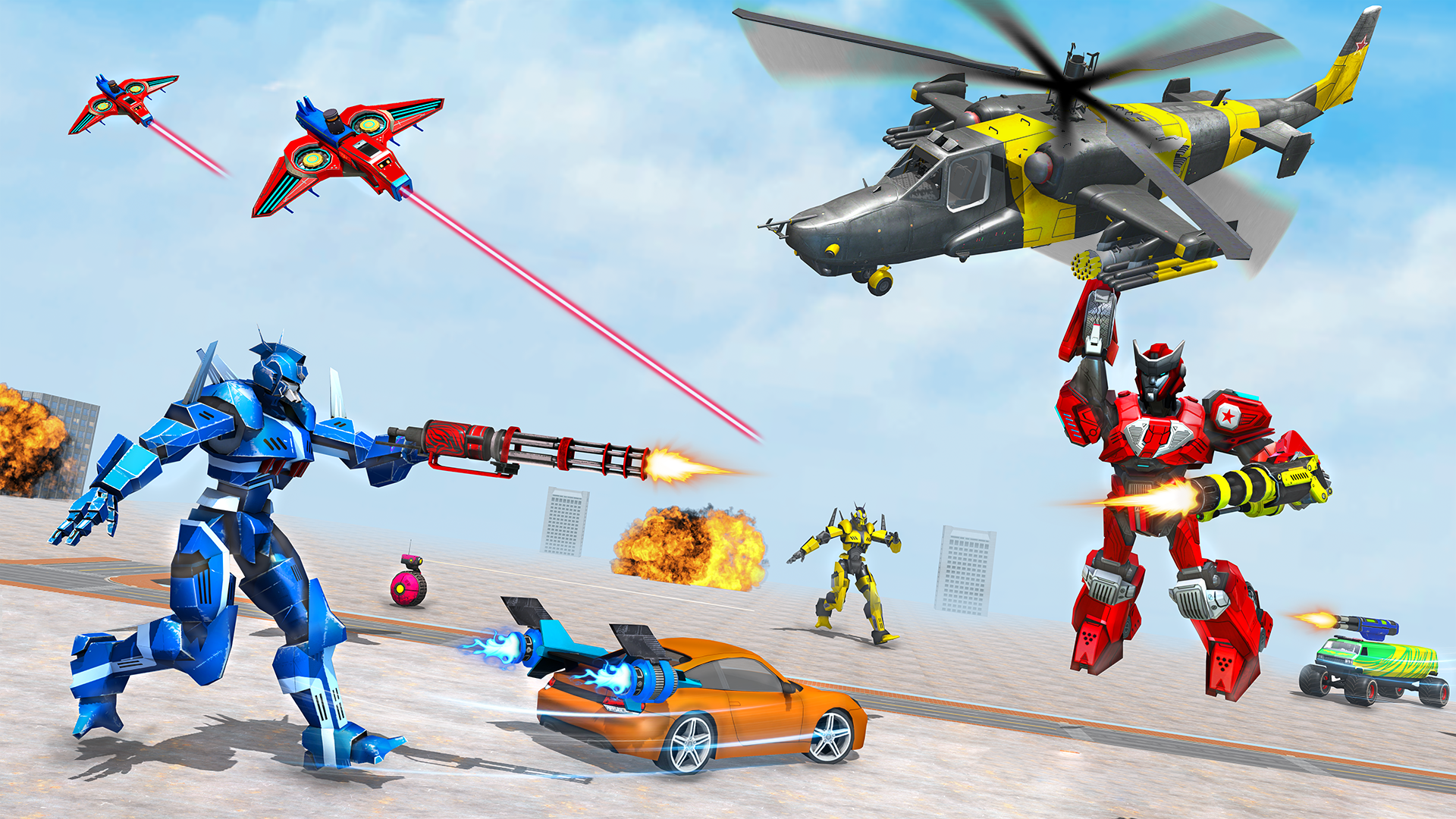 اسکرین شات 7 برنامه Army Robot Car Game:Robot Game