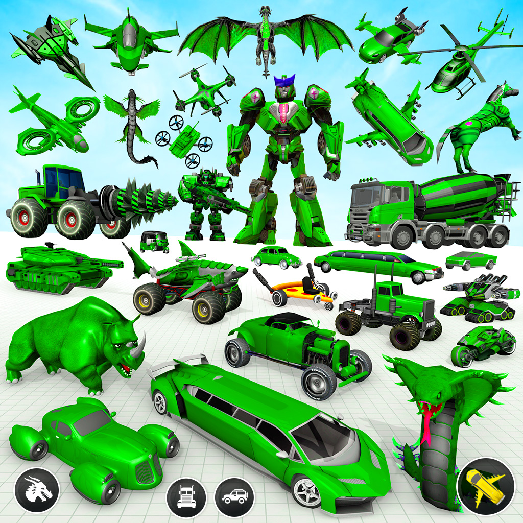 اسکرین شات 1 برنامه Army Robot Car Game:Robot Game