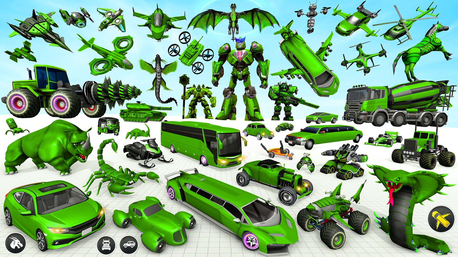 اسکرین شات 2 برنامه Army Robot Car Game:Robot Game