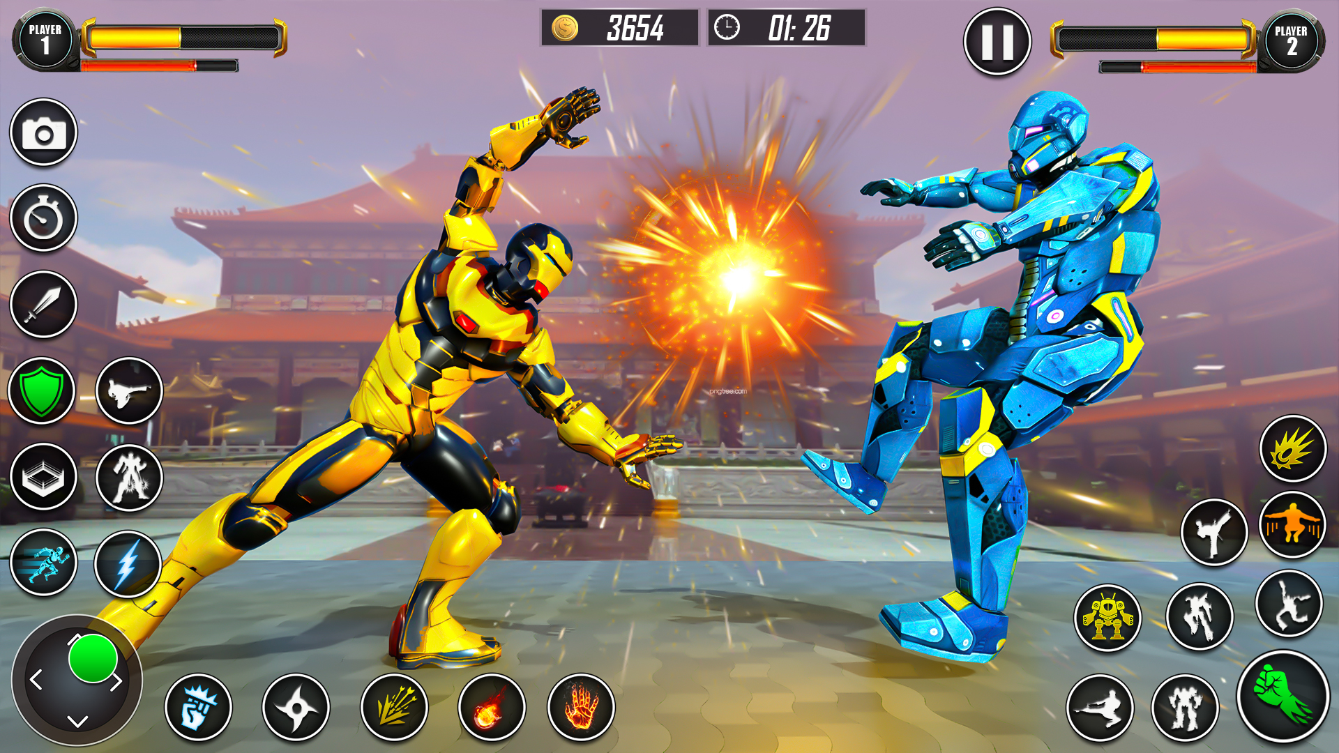 اسکرین شات 3 برنامه Kung Fu Karate Robot Fighting