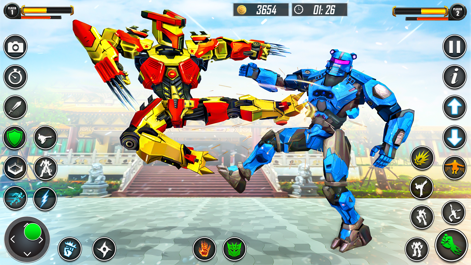 اسکرین شات 1 برنامه Kung Fu Karate Robot Fighting