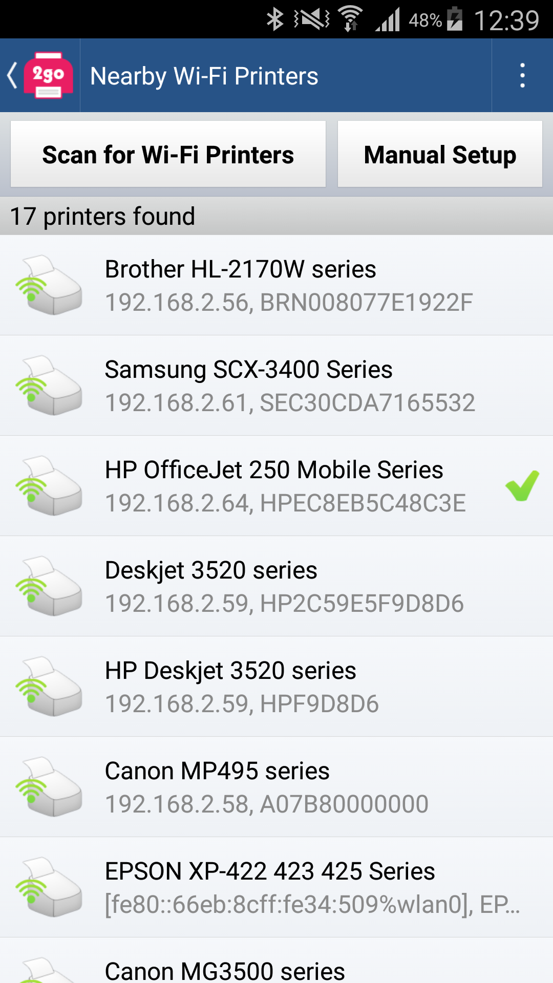 اسکرین شات 2 برنامه Printer 2 Go