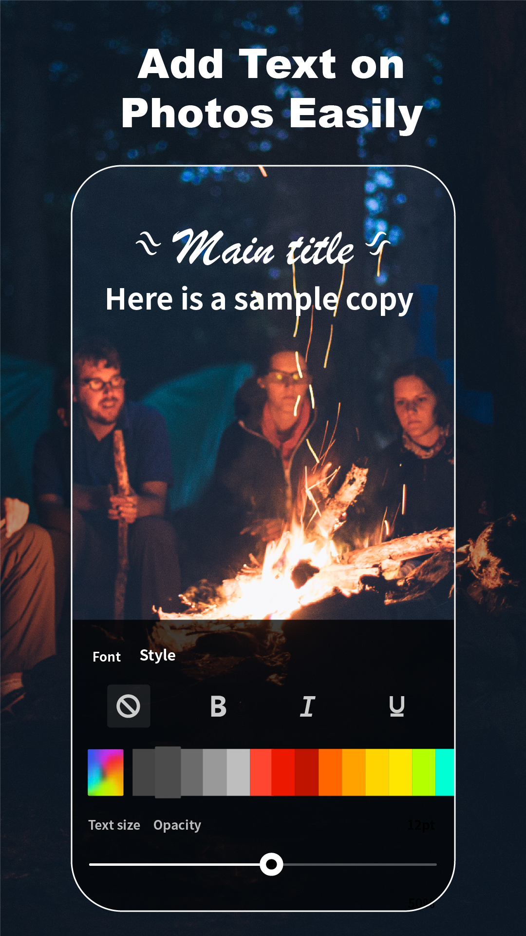 اسکرین شات 2 برنامه Add Text Watermark to Photos