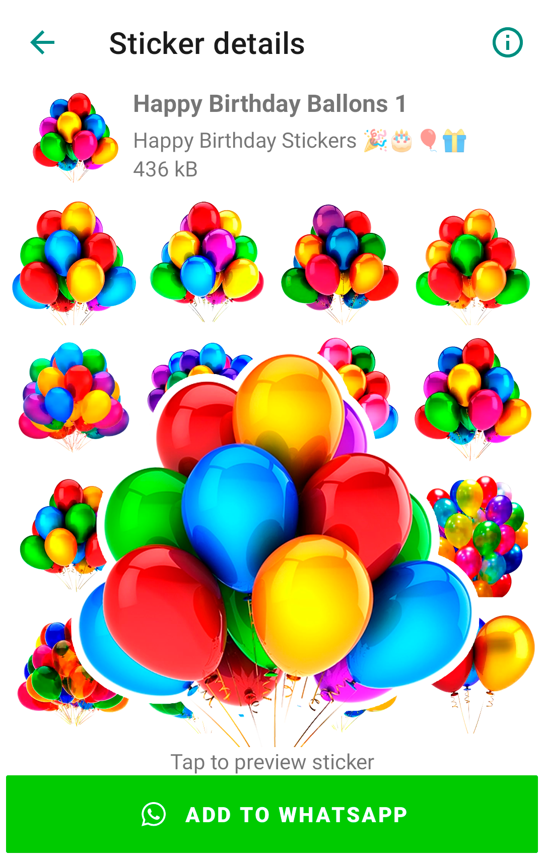 اسکرین شات 2 برنامه Happy Birthday Stickers