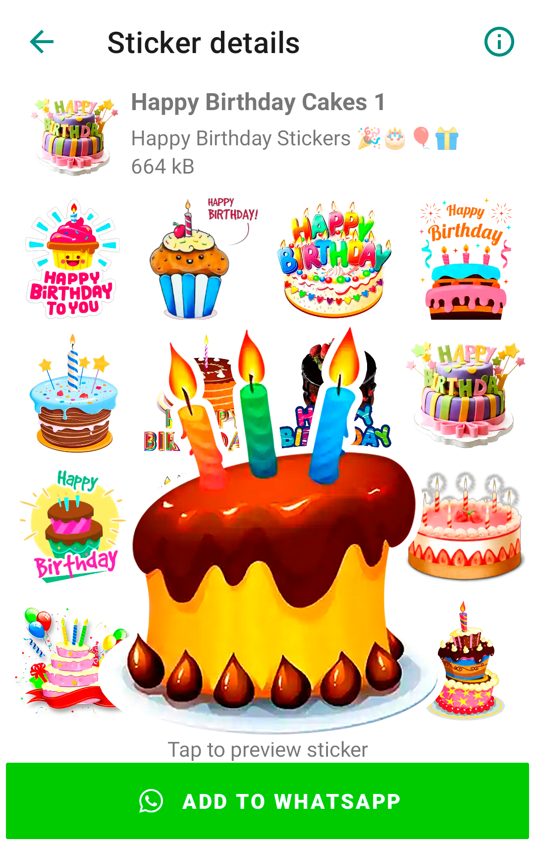 اسکرین شات 3 برنامه Happy Birthday Stickers