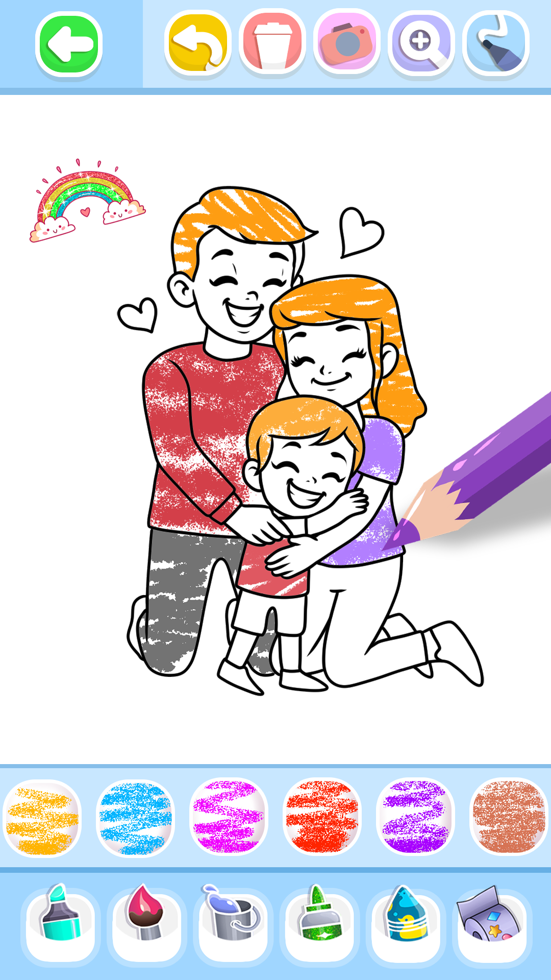 اسکرین شات 4 برنامه Family Love Coloring Book