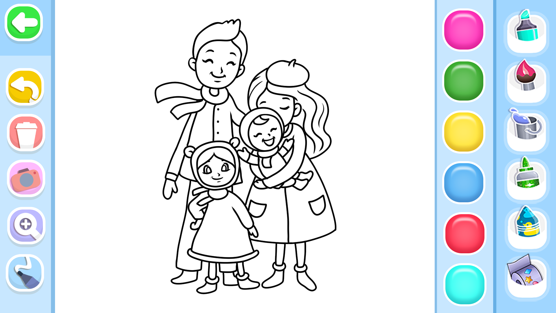 اسکرین شات 5 برنامه Family Love Coloring Book