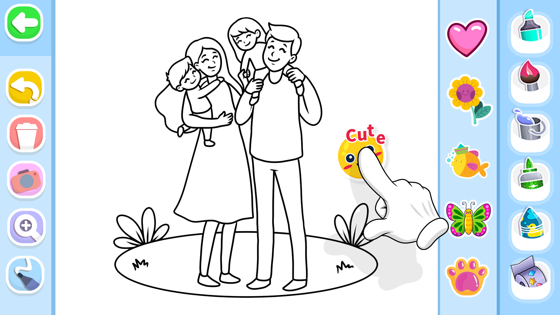 اسکرین شات 6 برنامه Family Love Coloring Book