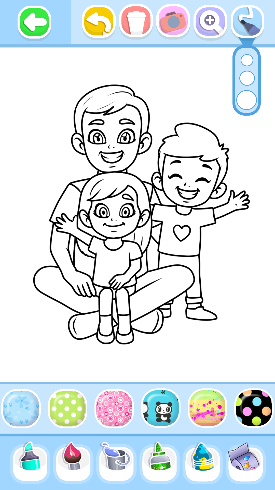 اسکرین شات 1 برنامه Family Love Coloring Book