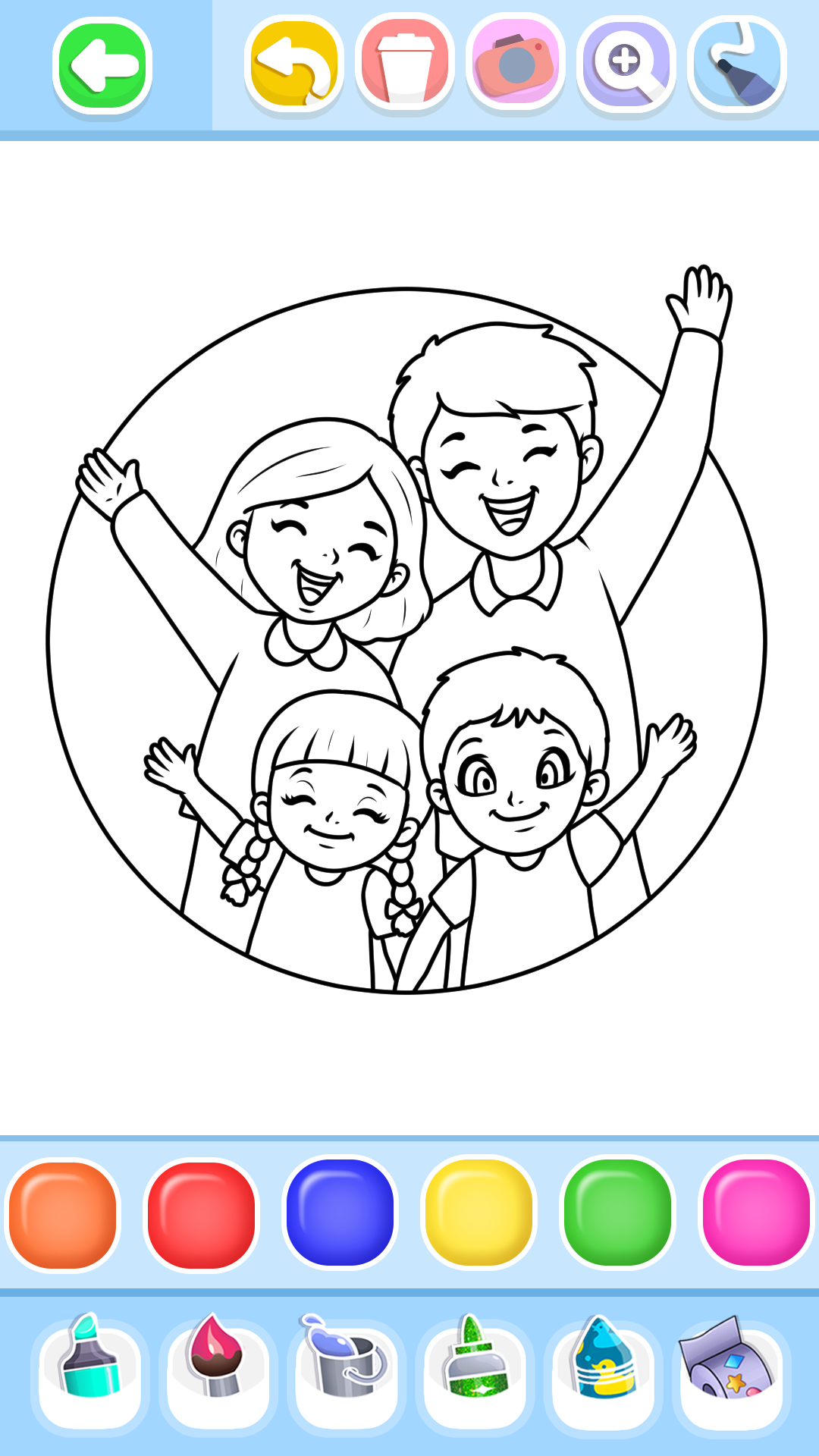اسکرین شات 3 برنامه Family Love Coloring Book