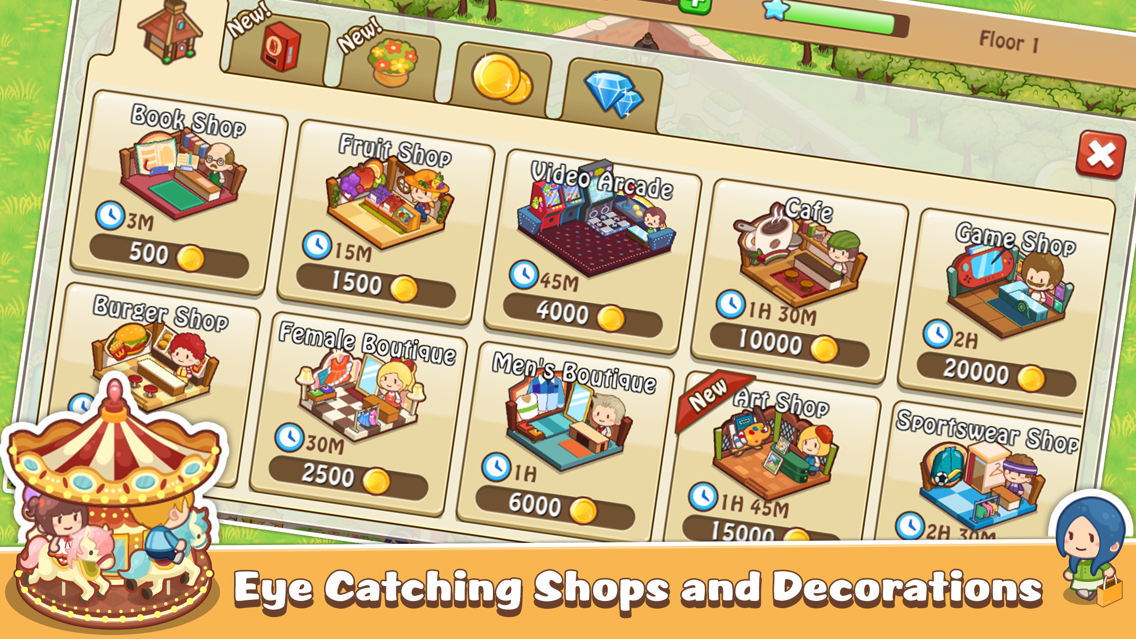 اسکرین شات 2 بازی Happy Mall Story: Sim Game
