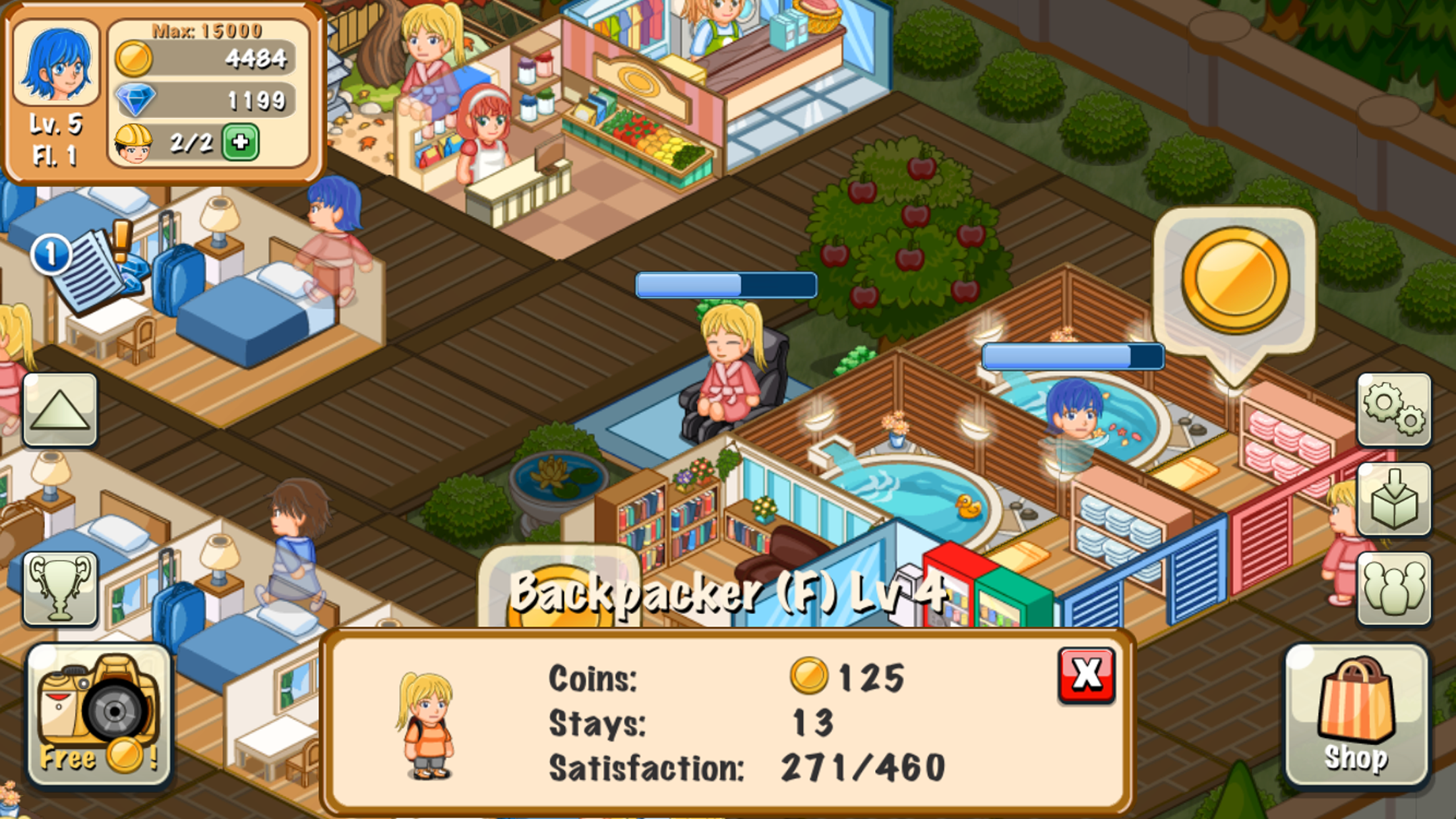 اسکرین شات 1 بازی Hotel Story: Resort Simulation