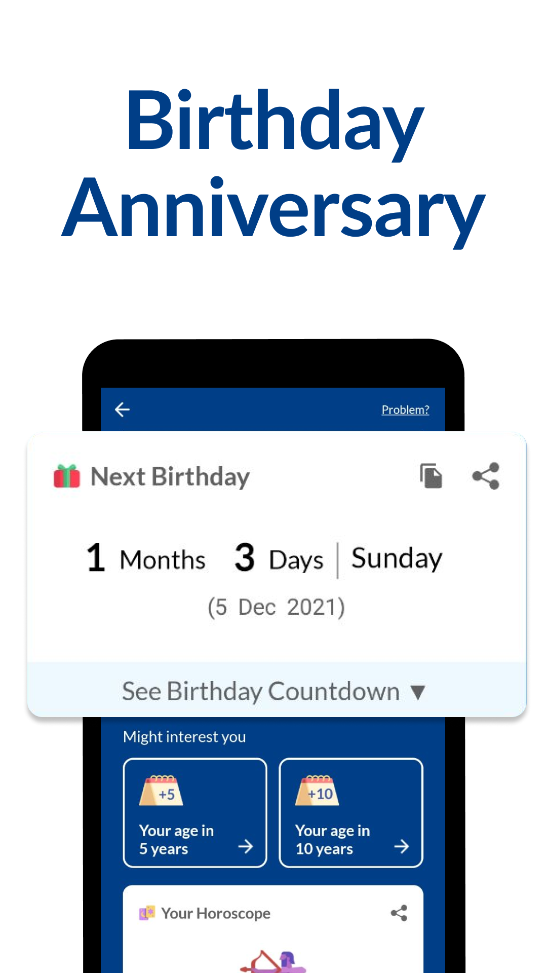 اسکرین شات 2 برنامه Age Calculator: Date of Birth