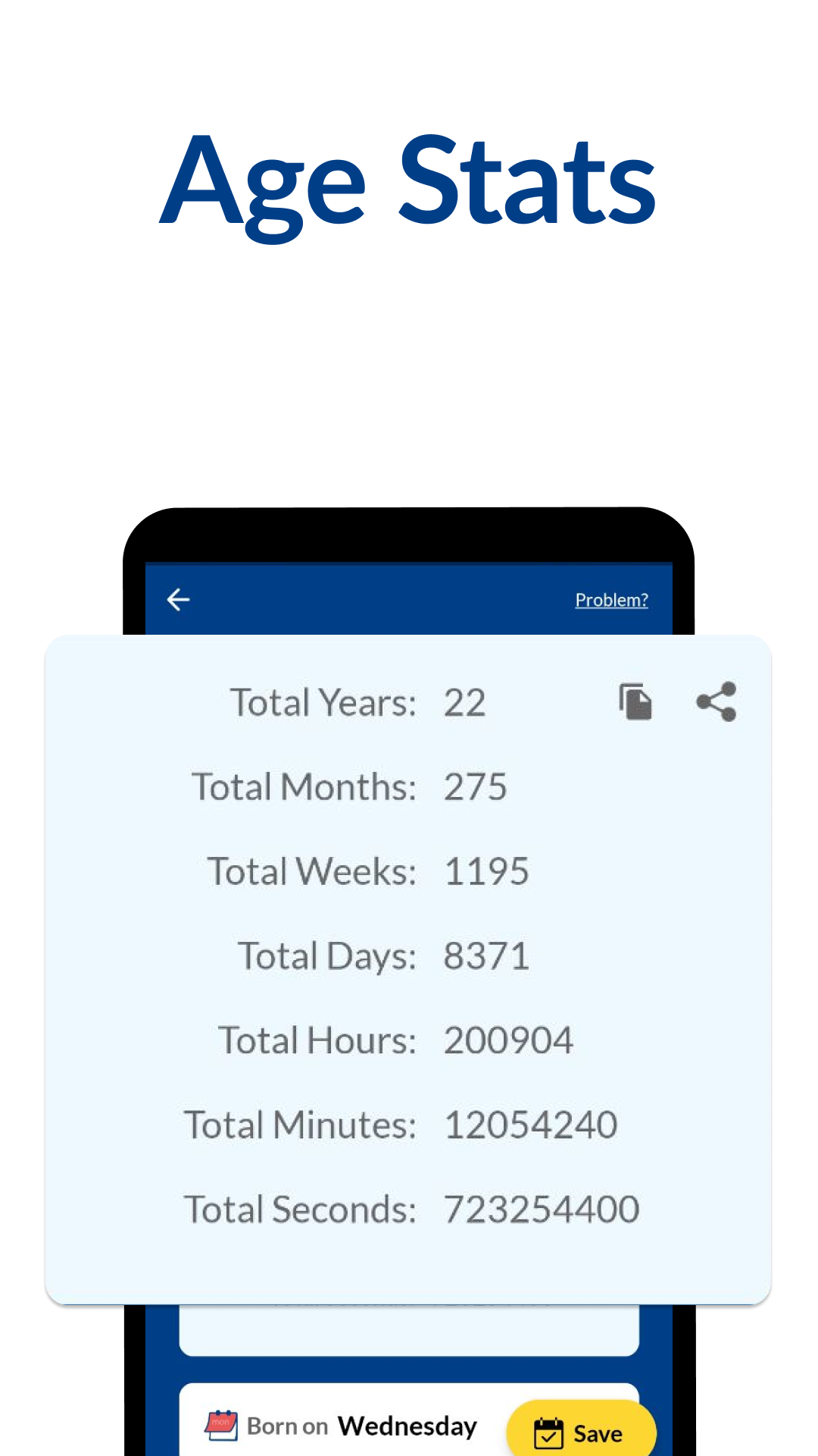 اسکرین شات 3 برنامه Age Calculator: Date of Birth