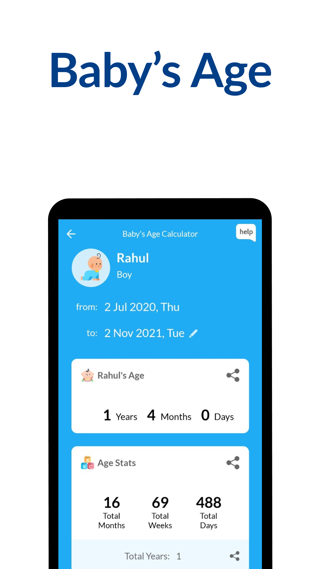 اسکرین شات 6 برنامه Age Calculator: Date of Birth