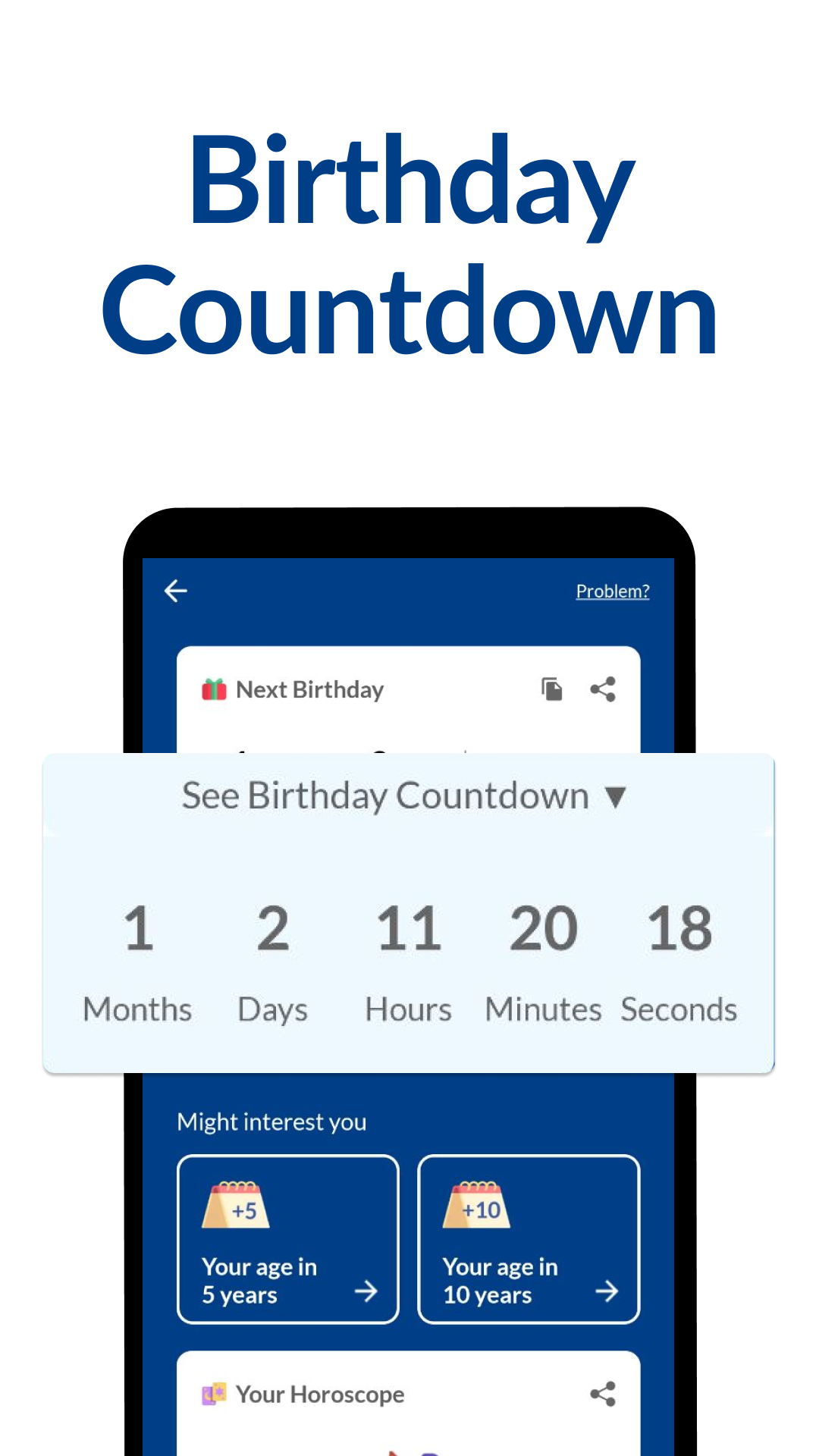 اسکرین شات برنامه Age Calculator: Date of Birth 5
