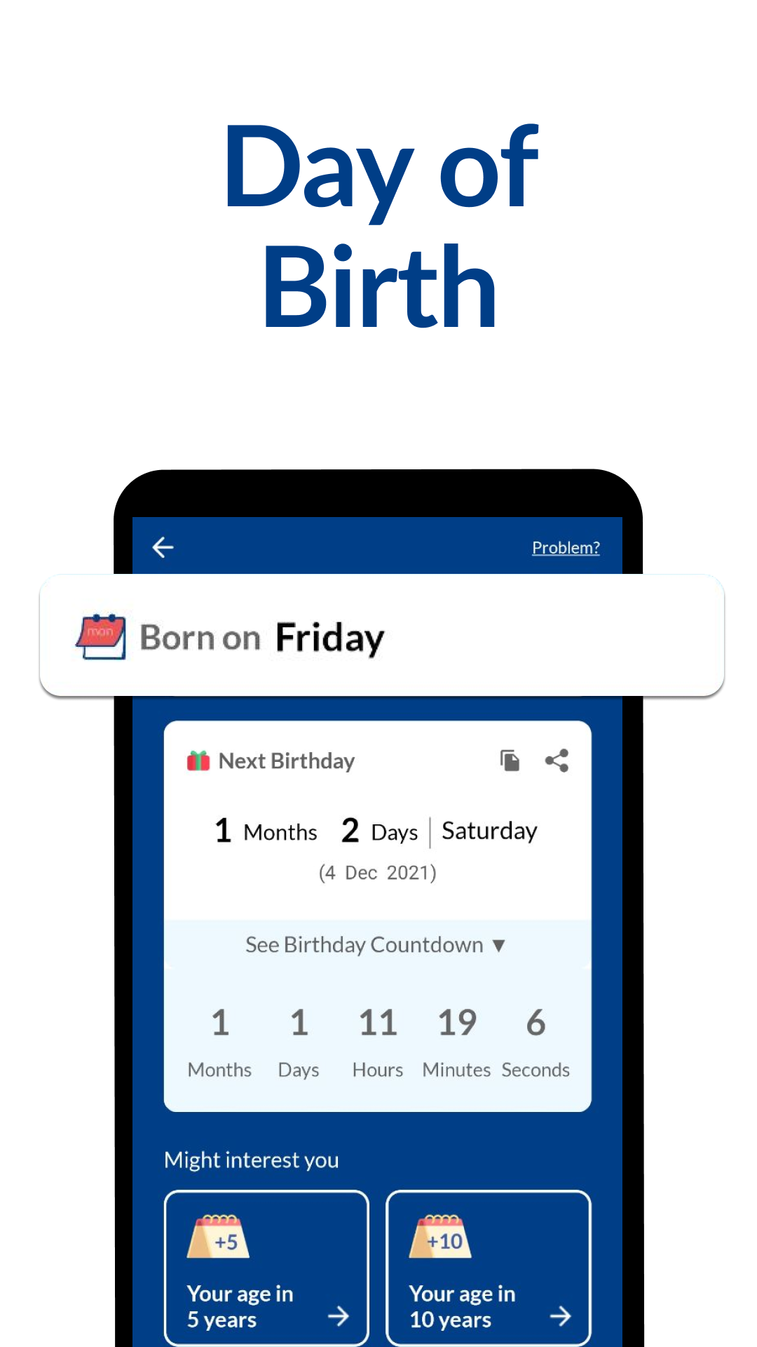 اسکرین شات برنامه Age Calculator: Date of Birth 7