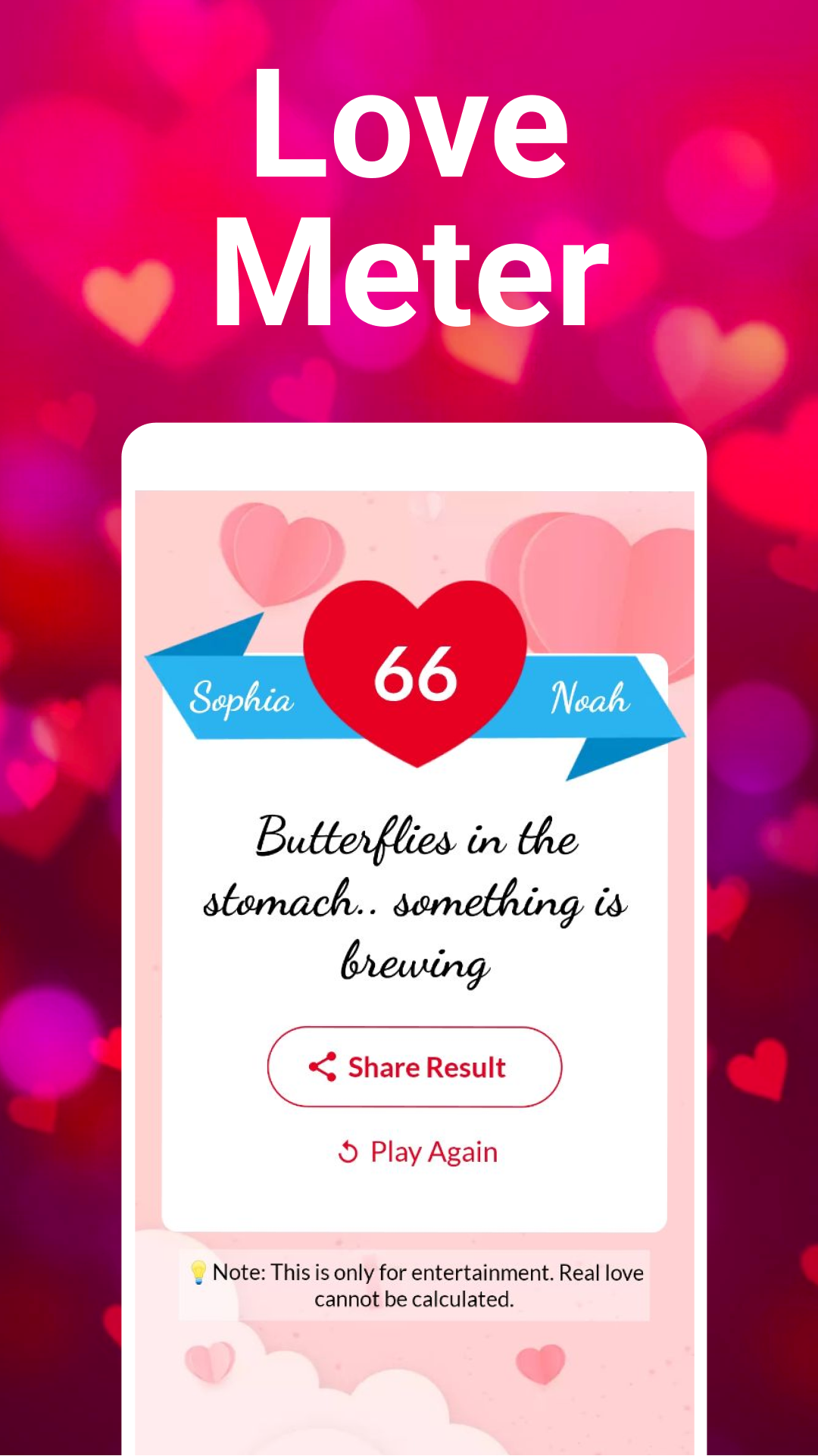 اسکرین شات برنامه Love tester: Love Score Test 6