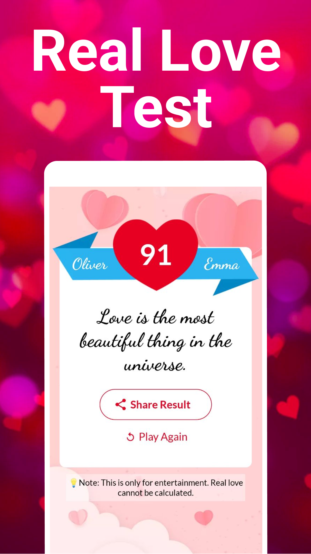 اسکرین شات برنامه Love tester: Love Score Test 5