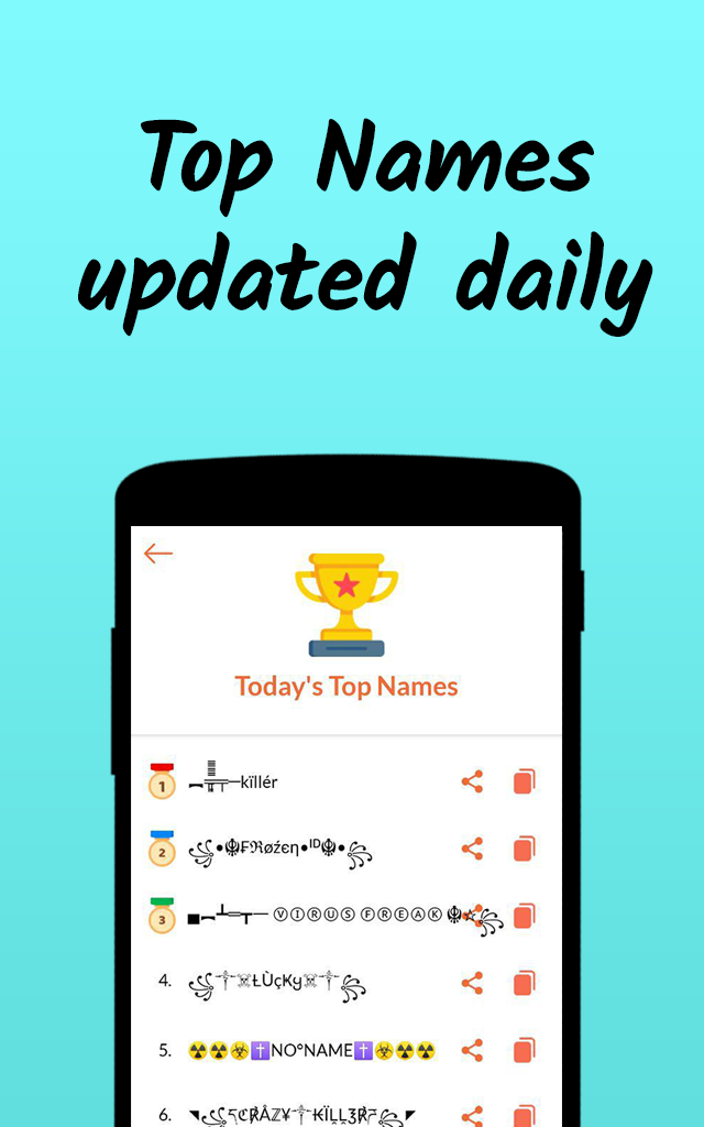 اسکرین شات برنامه Nickname Fire: Nickfinder App 6