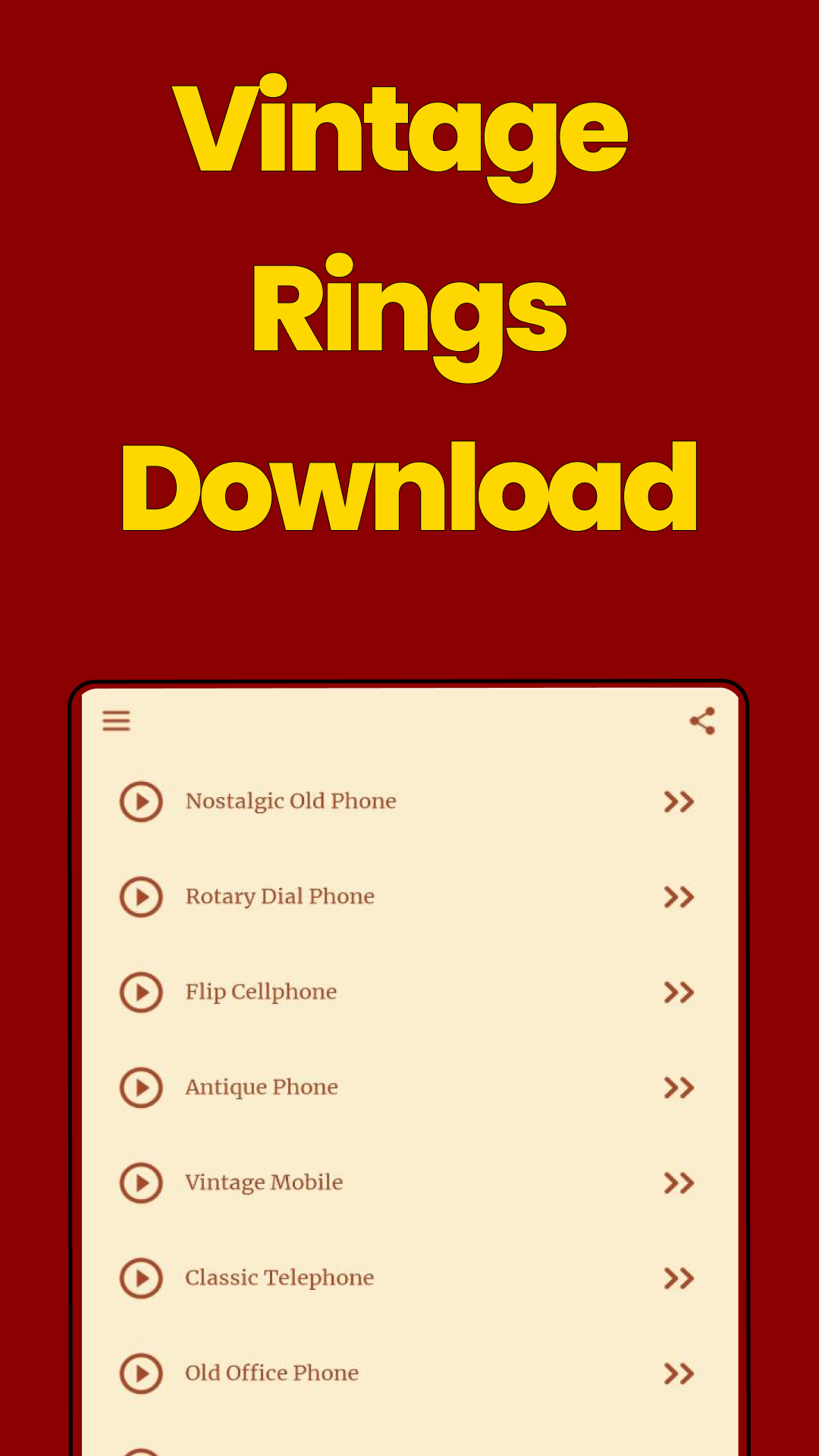 اسکرین شات برنامه Old Phone Ringtones for Calls 3